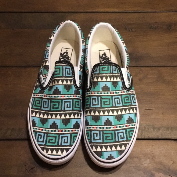 aztec slip on vans